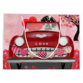 サンベルナルドッグカーとハートバレンタイン ラージペーパーバッグ (裏面)