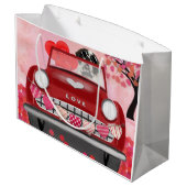 サンベルナルドッグカーとハートバレンタイン ラージペーパーバッグ (裏面アングル)