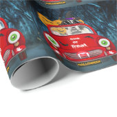 サンベルナルドッグドライビングカーホラーハロウィーン ラッピングペーパー (ロールコーナー)