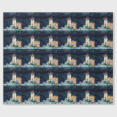 サンベルナルドッグハロウィントラック怖い夜 ラッピングペーパー (フラット)