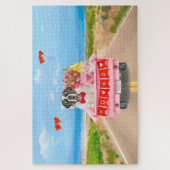 サンベルナルドッグバレンタインズデイトラックハート ジグソーパズル (縦)