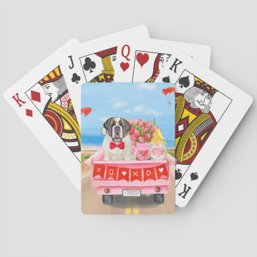 サンベルナルドッグバレンタインズデイトラックハート トランプ (裏面)