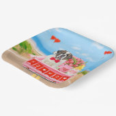 サンベルナルドッグバレンタインズデイトラックハート ペーパープレート (傾斜あり)