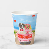 サンベルナルドッグバレンタインズデイトラックハート 紙コップ (裏面)