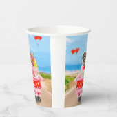 サンベルナルドッグバレンタインズデイトラックハート 紙コップ (左)