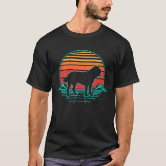 サンベルナルドッグパピーレトロヴィンテージサンセット Tシャツ