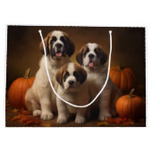 サンベルナルドパピーオータムデライトパンプキン ラージペーパーバッグ (裏面)