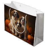 サンベルナルドパピーオータムデライトパンプキン ラージペーパーバッグ (裏面アングル)