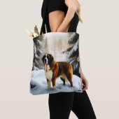 サンベルナルドレッツスノークリスマス トートバッグ (クローズアップ)