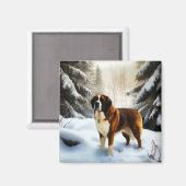 サンベルナルドレッツスノークリスマス マグネット (正面/裏面)