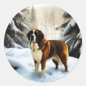 サンベルナルドレッツスノークリスマス ラウンドシール (正面)