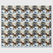 サンベルナルドレッツスノークリスマス ラッピングペーパー (フラット)