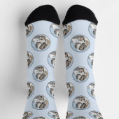 サンベルナルド絵を描ズラフセントオリジナルドッグアート ソックス (上部)