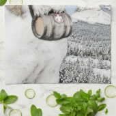 サンベルナルド絵画ズ – かわいいオリジナルドッグアート キッチンタオル (折り畳み)