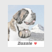 サンベルナルド絵画ズ – かわいいオリジナルドッグアート シール (シート)