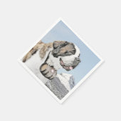 サンベルナルド絵画ズ – かわいいオリジナルドッグアート スタンダードカクテルナプキン (角)