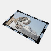 サンベルナルド絵画ズ – かわいいオリジナルドッグアート ドアマット (アングル)