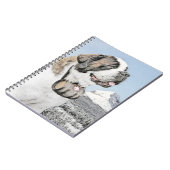 サンベルナルド絵画ズ – かわいいオリジナルドッグアート ノートブック (左側)