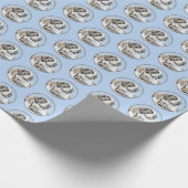 サンベルナルド絵画ズ – かわいいオリジナルドッグアート ラッピングペーパー (角)