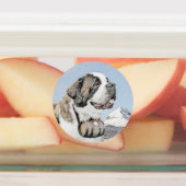 サンベルナルド絵画ズ – かわいいオリジナルドッグアート ラベル (貼付)