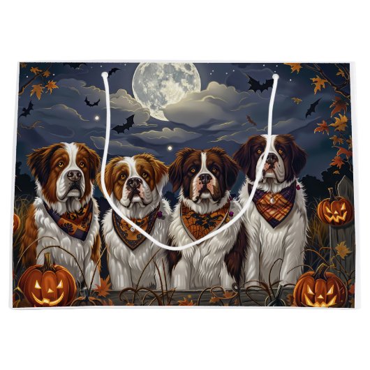 サンベルナルハロウィン不気味 ラージペーパーバッグ (正面)