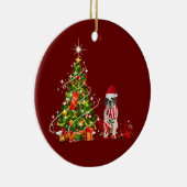 サンベルナールとハットスカフクリスマス セラミックオーナメント (右)