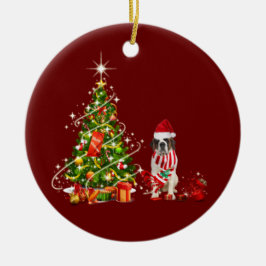 サンベルナールとハットスカフクリスマス セラミックオーナメント