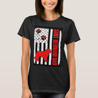 サンベルナールパパアメリカ国旗 Tシャツ