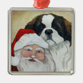 サンベルナール峠およびサンタ犬の芸術のオーナメント メタルオーナメント (正面)