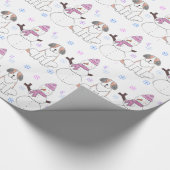 サンベルナール峠および雪だるま ラッピングペーパー (角)