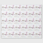 サンベルナール峠および雪だるま ラッピングペーパー (フラット)