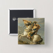 サンベルナール峠でアルプスを交差させているナポレオン 缶バッジ (正面&裏面)