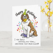 サンベルナール峠のあなたの相棒からのハッピーバースデー カード (黄色い花)