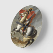 サンベルナール峠の壮大なパスを交差させているナポレオン ラウンド壁時計 (傾斜)