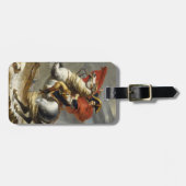 サンベルナール峠の壮大なパスを交差させているナポレオン ラゲッジタグ (正面横)