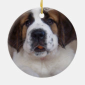 サンベルナール峠の子犬のオーナメント セラミックオーナメント (裏面)