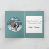 サンベルナール峠の子犬のクリスマスのギフト シーズンカード (内部)