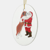 サンベルナール峠のJowlyクリスマスの挨拶 セラミックオーナメント (左)