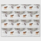 サンベルナール峠犬のクリスマスの覆い ラッピングペーパー (フラット)