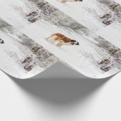 サンベルナール峠犬のクリスマスの覆い ラッピングペーパー (角)