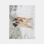 サンベルナール峠犬のフリースブランケット フリースブランケット (正面)