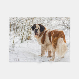 サンベルナール峠犬のフリースブランケット フリースブランケット