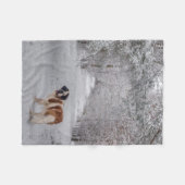 サンベルナール峠犬のフリースブランケット フリースブランケット (正面(横))