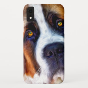 サンベルナール峠犬の絵画 iPhone XRケース