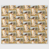 サンベルナール峠犬の覆い ラッピングペーパー (フラット)