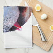 "サンベルナール峠"のデザインの台所タオル キッチンタオル (四つ折り)