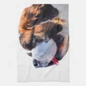 "サンベルナール峠"のデザインの台所タオル キッチンタオル (縦)