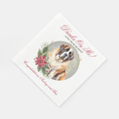 サンベルナ結婚ードのナプキンと犬の写真 スタンダードランチョンナプキン (角)