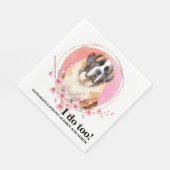 サンベルナ結婚ードのナプキンと犬の写真 スタンダードランチョンナプキン (角)