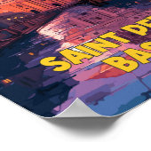 サンペターズバシリカヴィンテージ旅行イラストレーション ポスター (角)